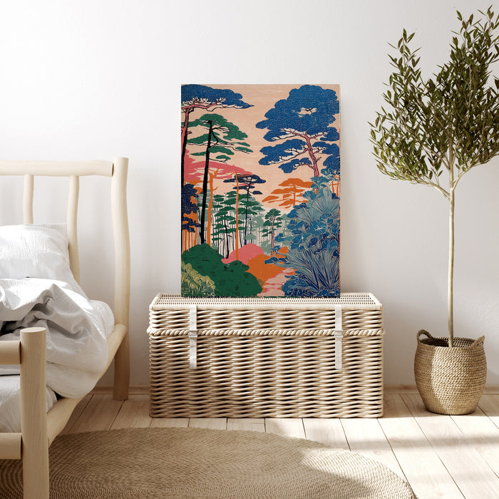 Japanese Forest Landscape Art Print
