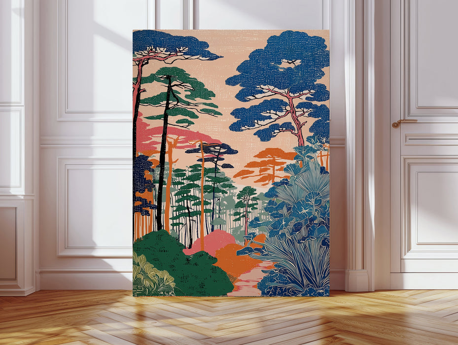 Japanese Forest Landscape Art Print
