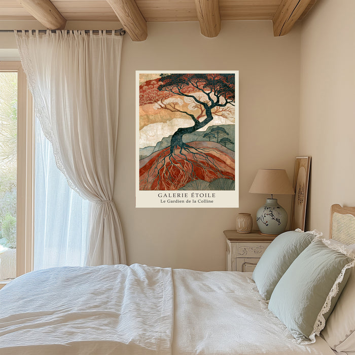 Framed Le Gardien de la Colline tree roots print, gift for a new home or wedding