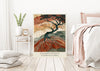 Earthy tree of life giclée print styled in a living room