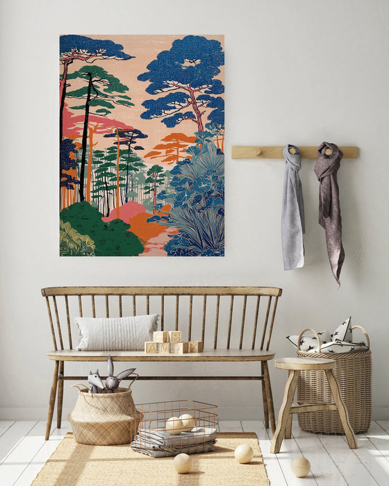 Japanese Forest Landscape Art Print