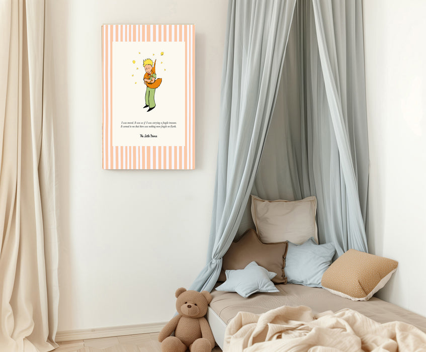 The Little Prince & Fox Vintage Children's Book Cover Art Print