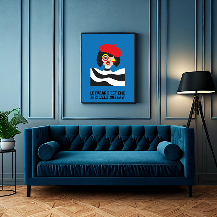 French Le Freak Mid Century Exhibition Art Print