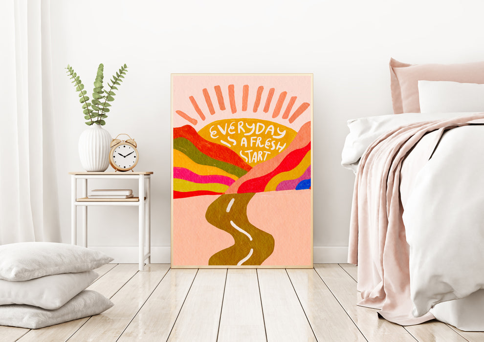 Everyday is a Fresh Start Quote Art Print