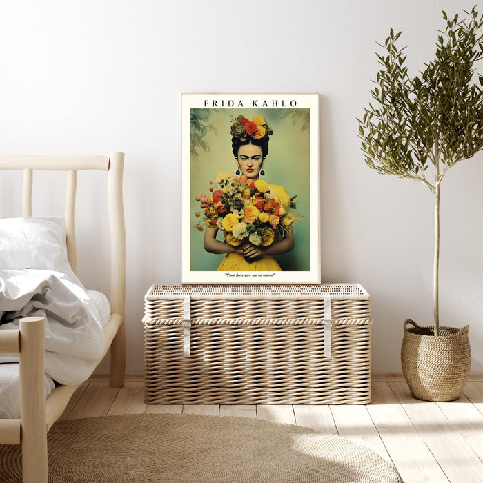 Frida Kahlo Flowers Art Print