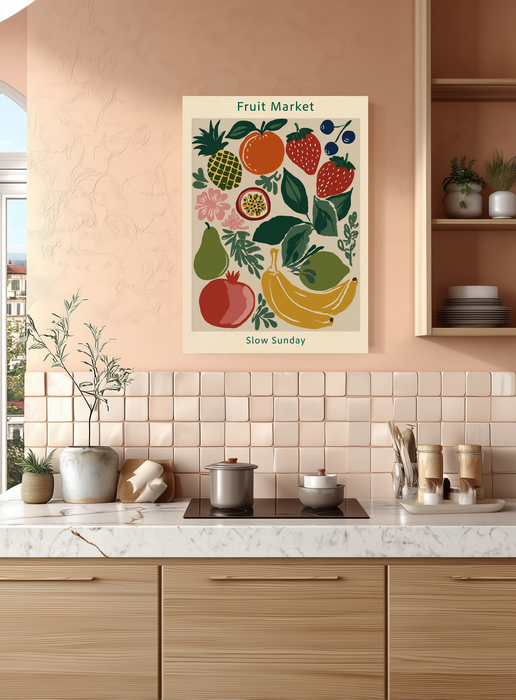Fruit Market Kitchen Art Print