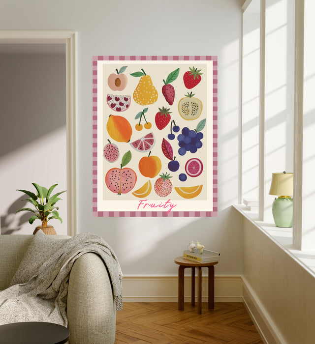 Fruity Kitchen Print | Colourful Watercolour Fruit Wall Art