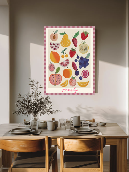 Fruity Kitchen Print | Colourful Watercolour Fruit Wall Art