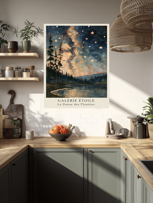 French gallery style night sky print, gift for stargazers by Stanley Street Studio