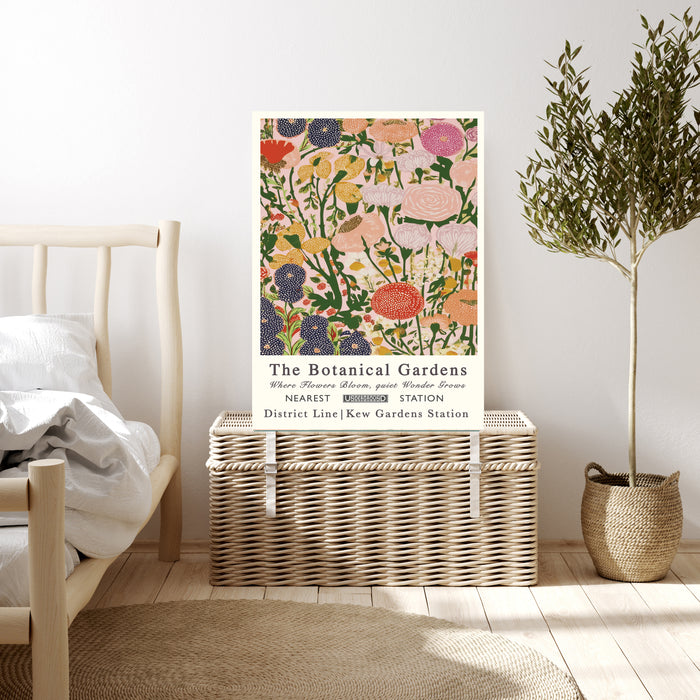Botanical Pastel Garden Floral Art Print