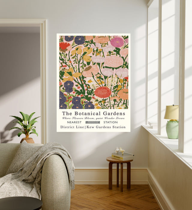 Botanical Pastel Garden Floral Art Print