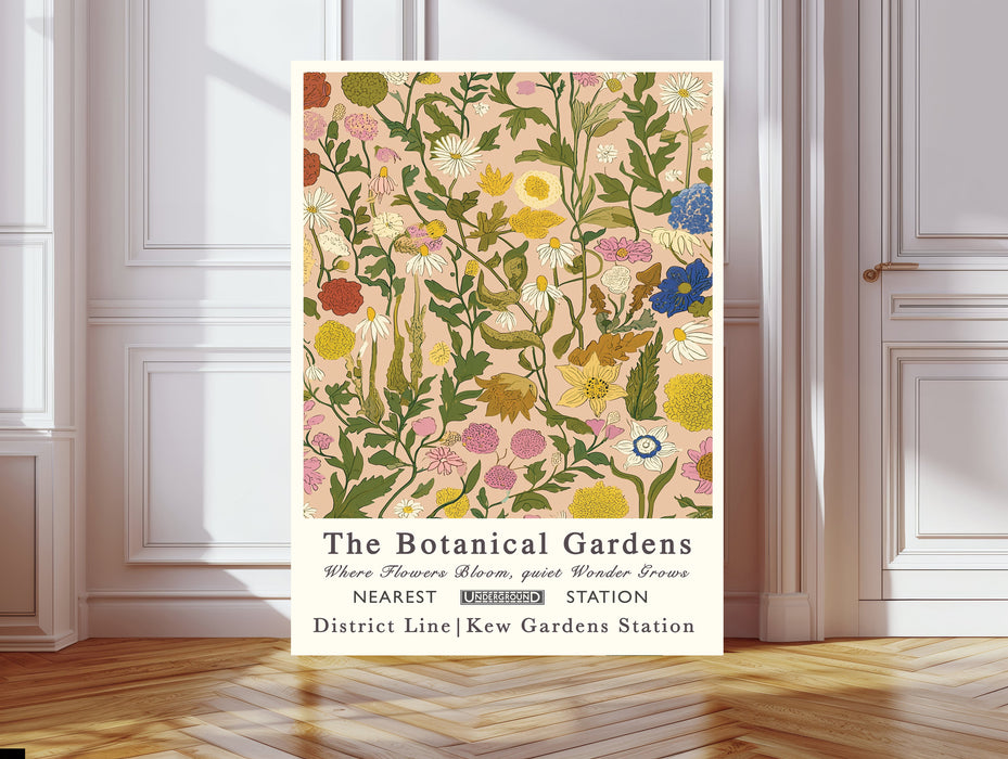 Botanical Yellow Garden Floral Art Print
