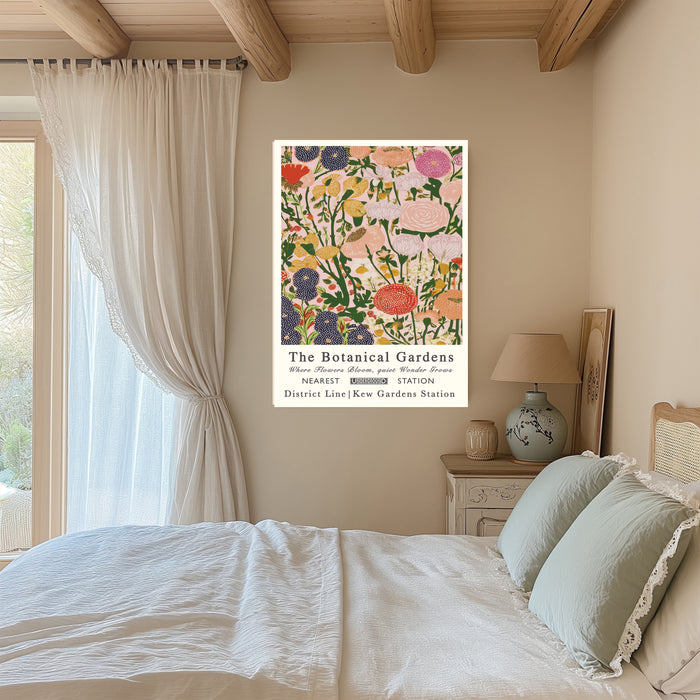 Botanical Pastel Garden Floral Art Print