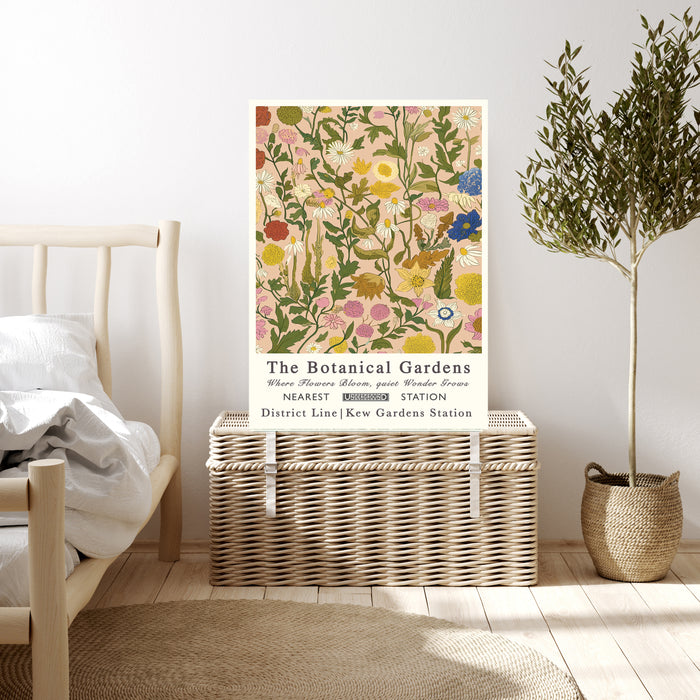 Botanical Yellow Garden Floral Art Print