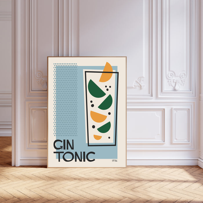 Gin and Tonic Cocktail Drink Art Print