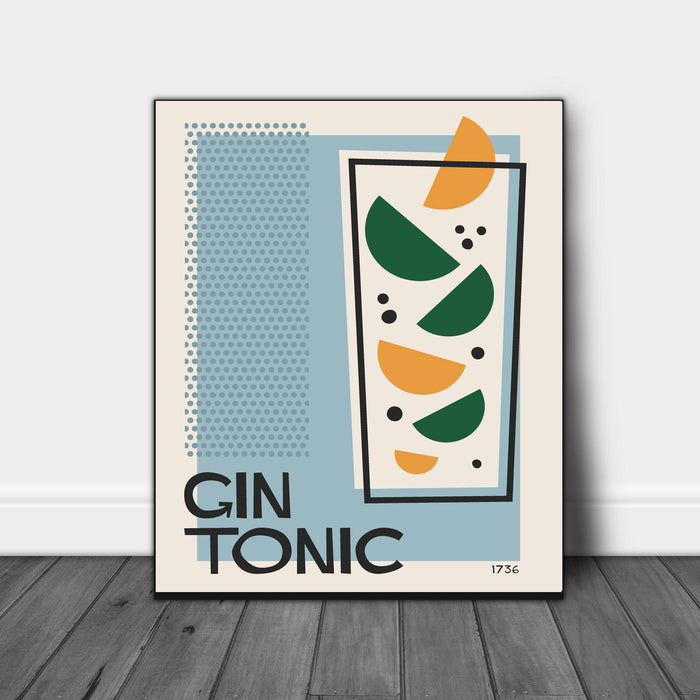 Gin and Tonic Cocktail Drink Art Print