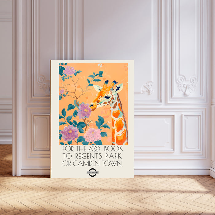 London Zoo Giraffe Art Print