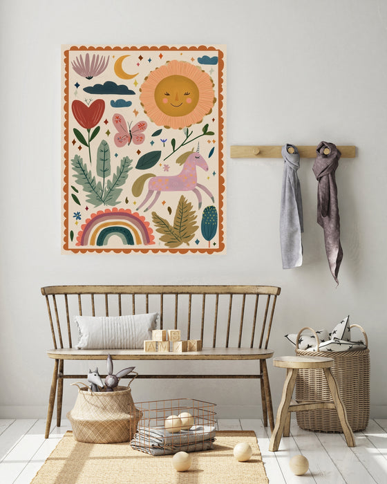 Kids Nursery Whimsical Unicorn Art Print