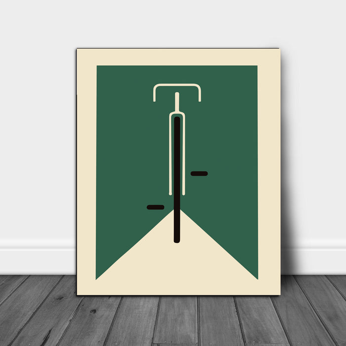 Green Bike Cycling Art Print