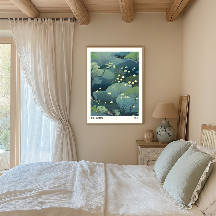 Japanese Seijaku Green Meadow Art Print