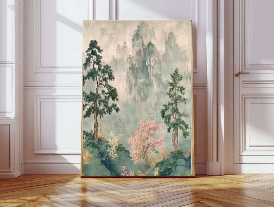 Japanese Forest Landscape Art Print