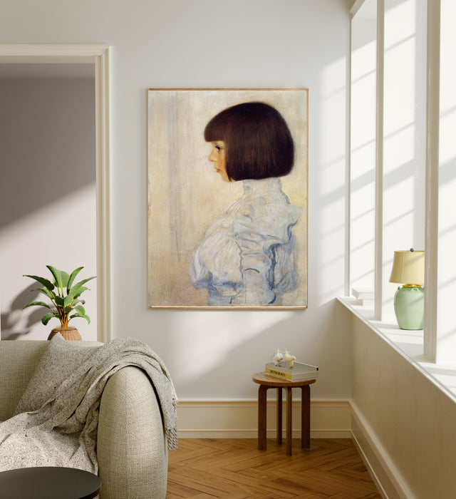 Gustav Klimt Portrait of a Girl Art Print