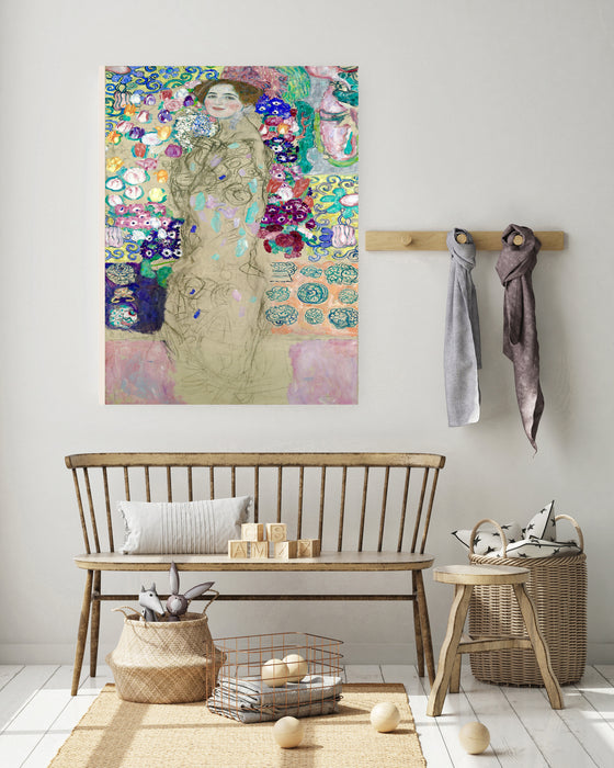 Gustav Klimt Portrait  'Lady With a Fan' Art Print