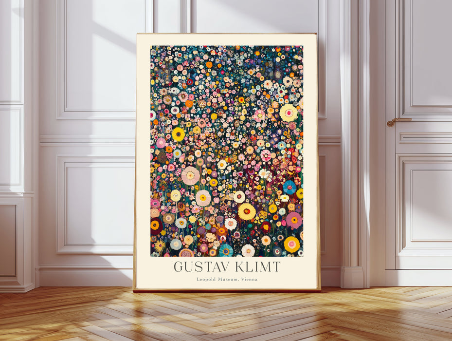 Gustav Klimt Flower Garden Art Print