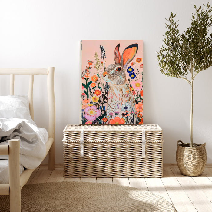 Hare Flowers Art Print