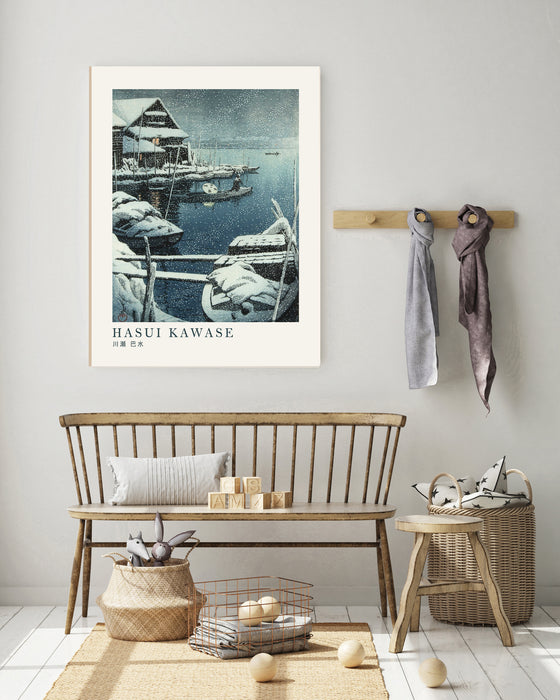 Japanese Hasui Kawase Snowy Landscape Art Print
