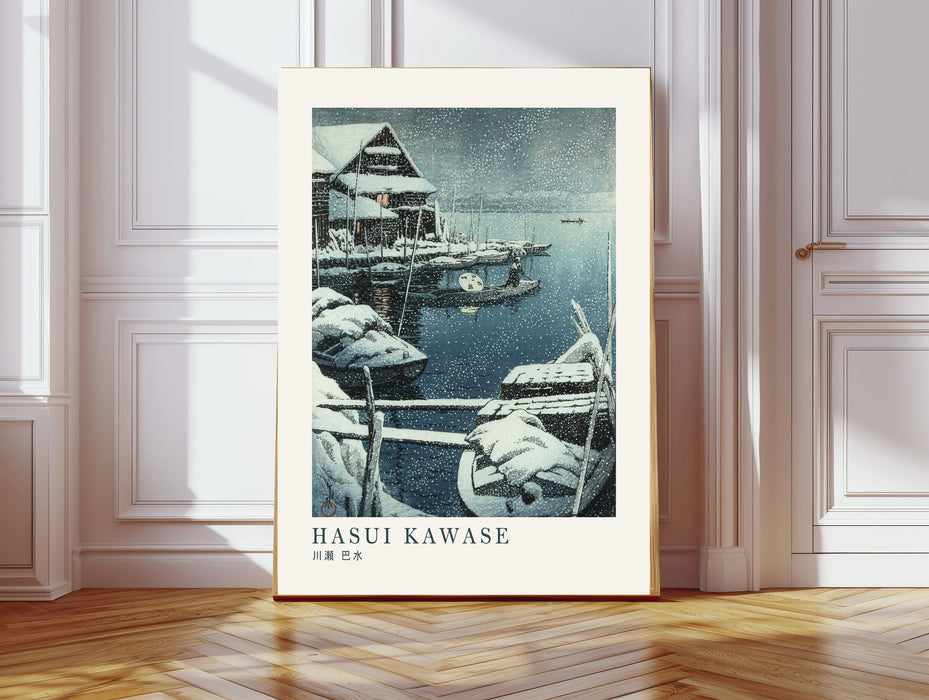 Japanese Hasui Kawase Snowy Landscape Art Print