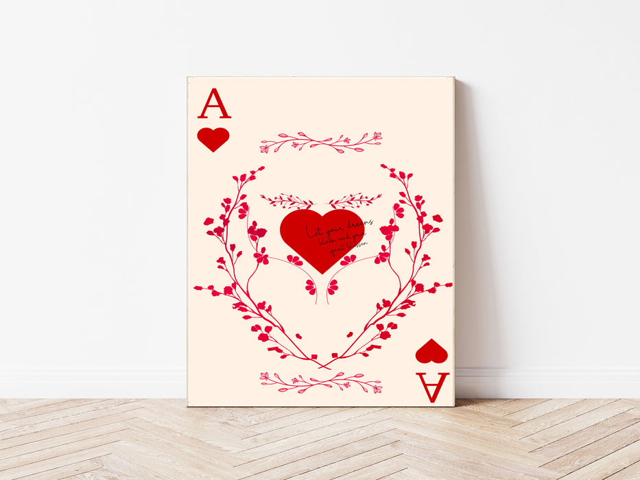 French Love Heart Art Print