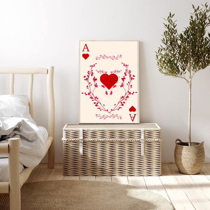 French Love Heart Art Print