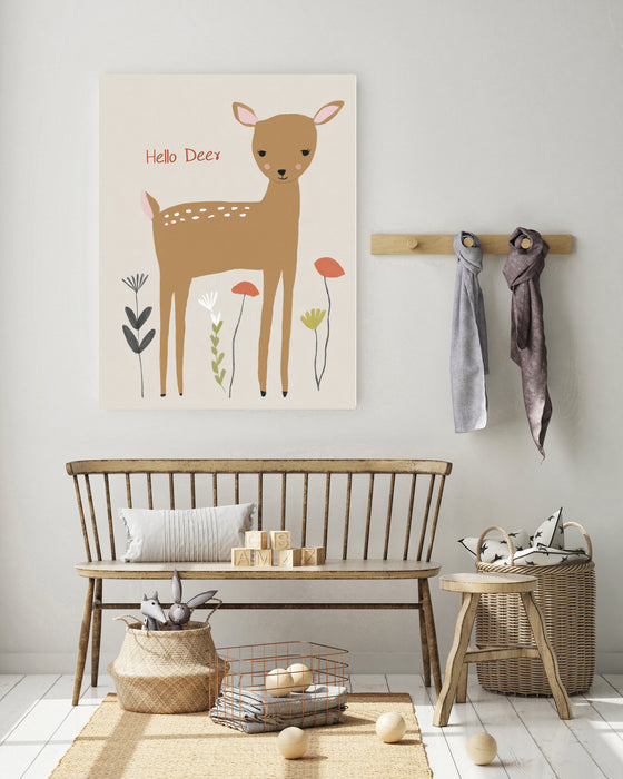 Hello Deer Nursery Art Print