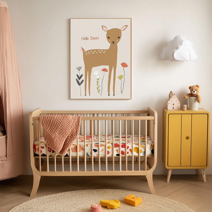 Hello Deer Nursery Art Print