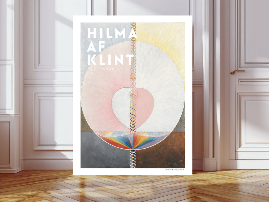 Hilma af Klint The Dove Art Print | Pink Abstract Exhibition Wall Art