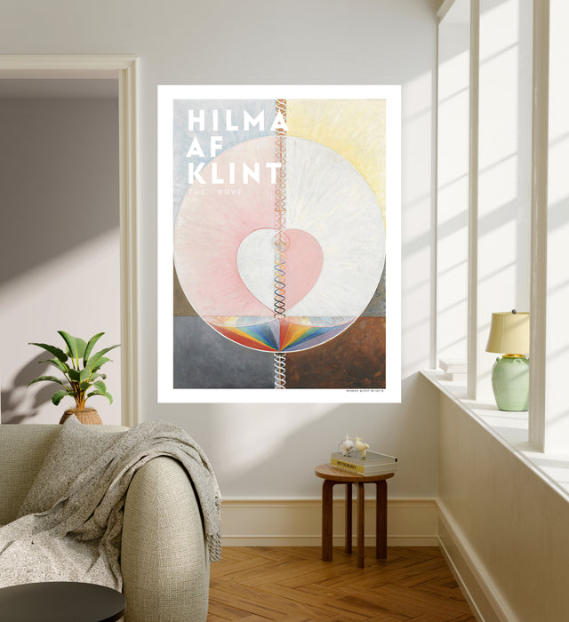 Hilma af Klint The Dove Art Print | Pink Abstract Exhibition Wall Art