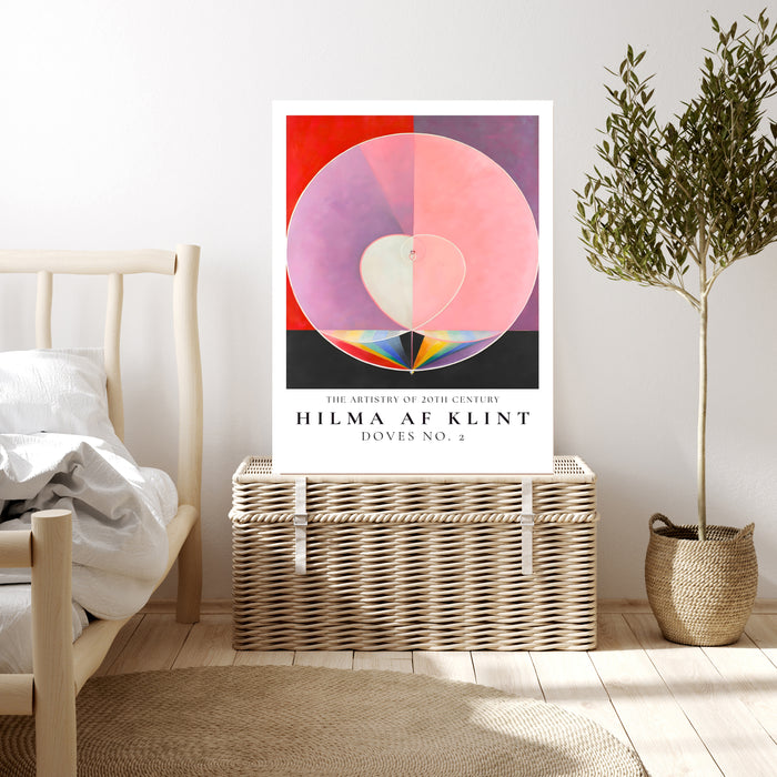 Hilma af Klint The Dove No. 2 Print | Pink Abstract Exhibition Poster | Swan and Dove Wall Art