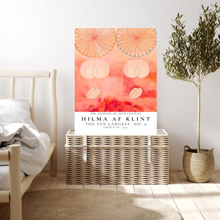 Hilma af Klint The Ten Largest No. 9 Old Age Print | Coral Pink Abstract Exhibition Poster | Group IV Wall Art