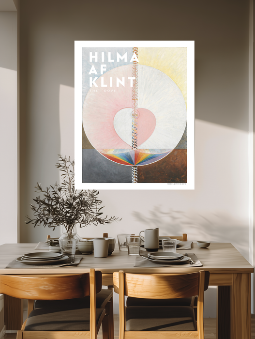 Hilma af Klint The Dove Art Print | Pink Abstract Exhibition Wall Art