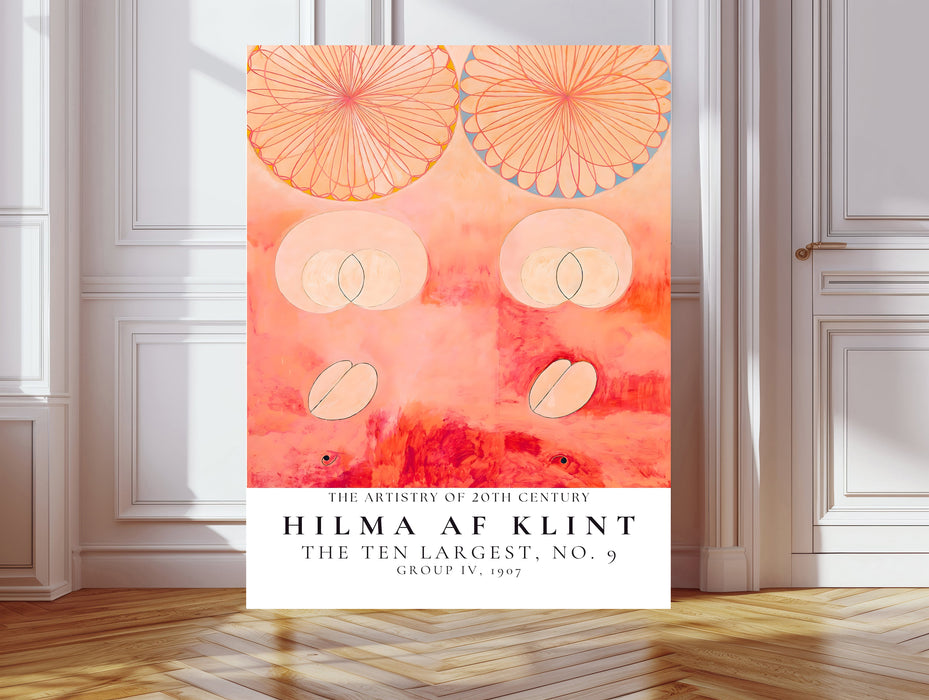 Hilma af Klint The Ten Largest No. 9 Old Age Print | Coral Pink Abstract Exhibition Poster | Group IV Wall Art