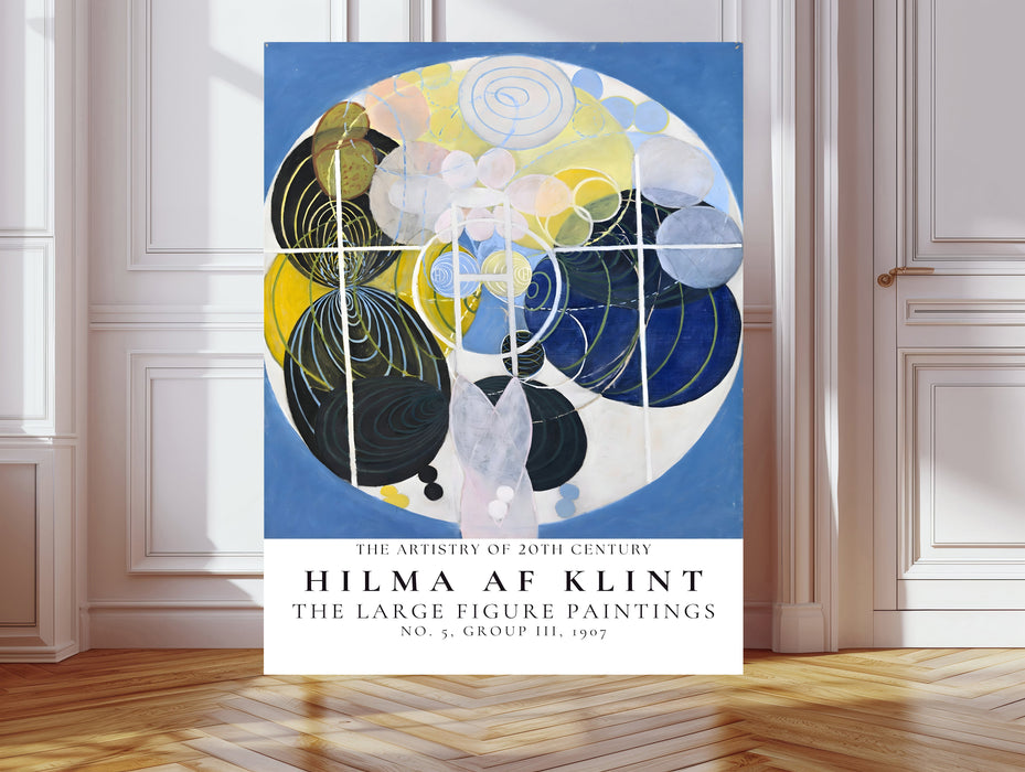 Hilma af Klint The Large Figure Paintings No. 5 Print | Blue Abstract Exhibition Poster | Group III Wall Art