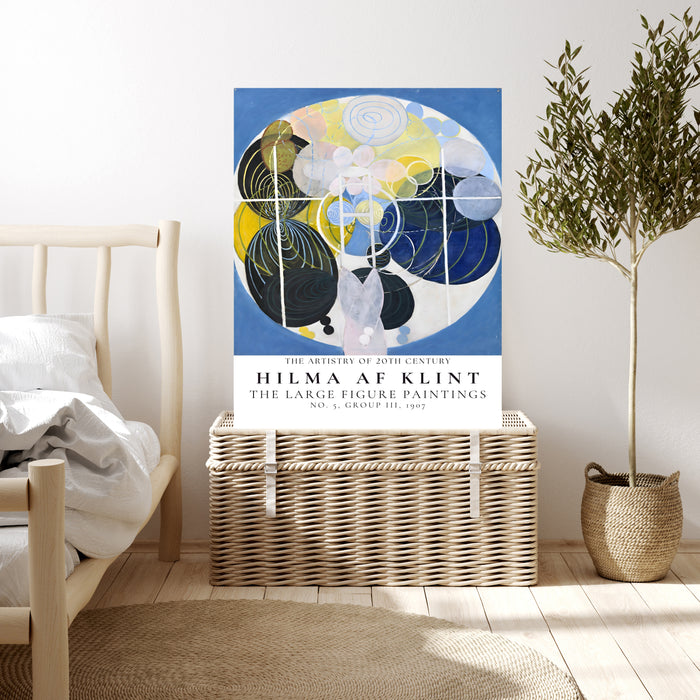 Hilma af Klint The Large Figure Paintings No. 5 Print | Blue Abstract Exhibition Poster | Group III Wall Art