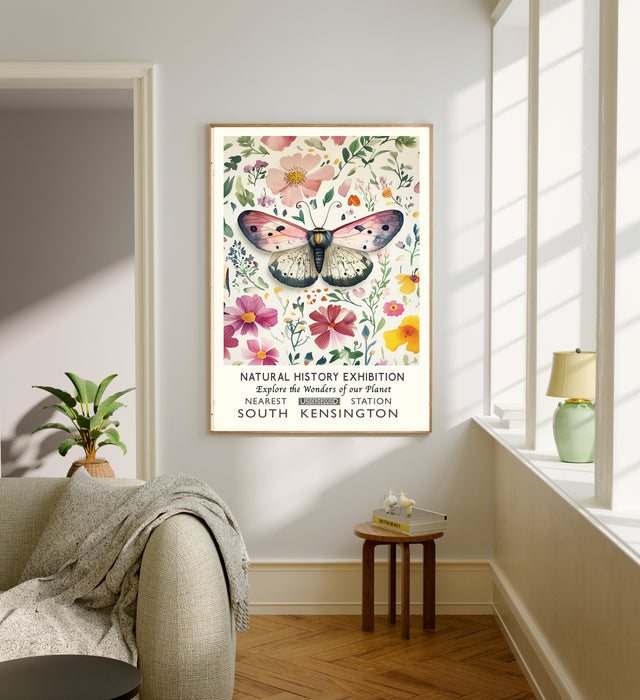 Natural History Exhibition Butterfly Art Print
