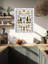 Home Sweet Home new home gift print in blush, sage and periwinkle by Stanley Street Studio