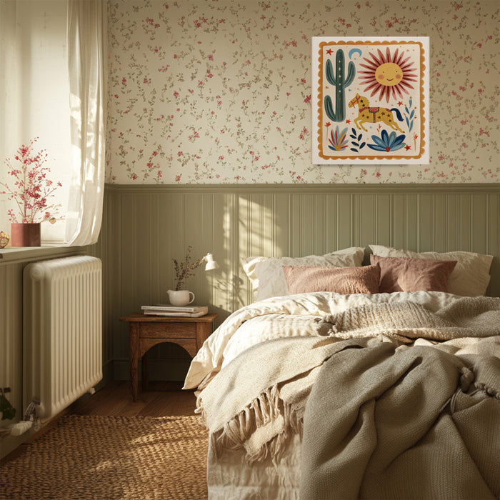 Kids Nursery Whimsical Wild West Art Print