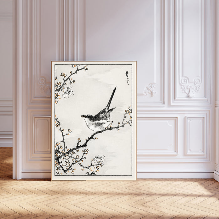 Vintage Japanese Blossom Bird Art Print