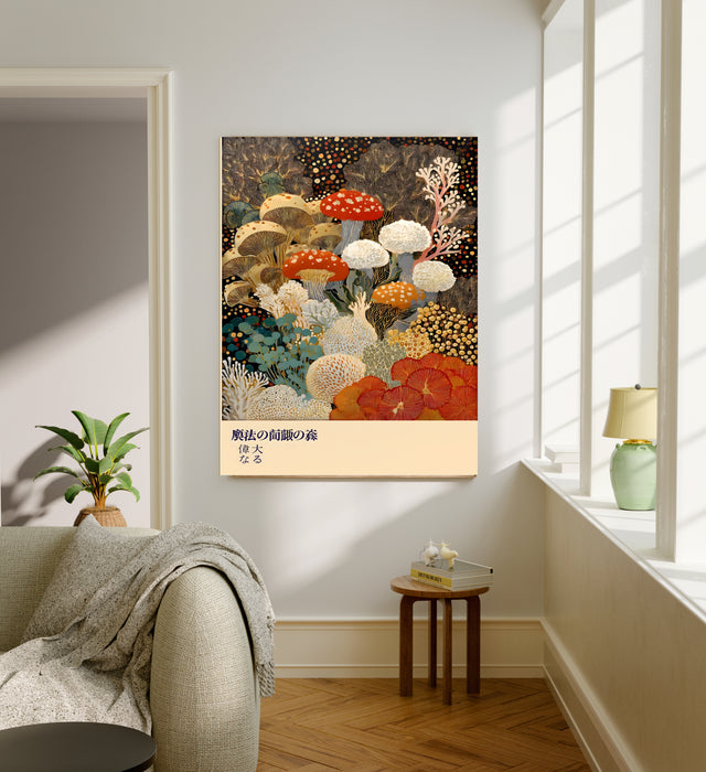Japanese Mushroom Art Print