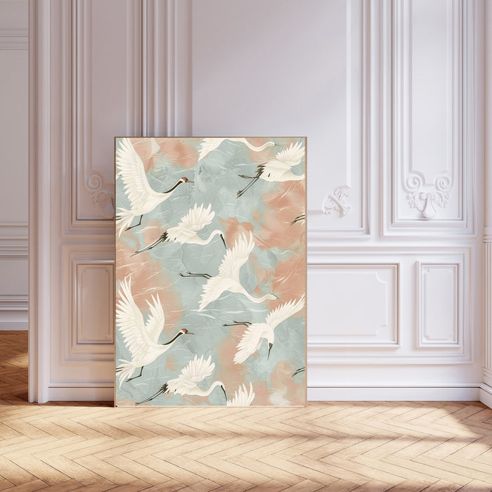 Japanese Cranes Art Print