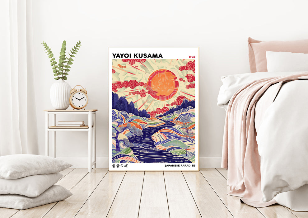 Yayoi Kusama Inspired Sunrise Art Print